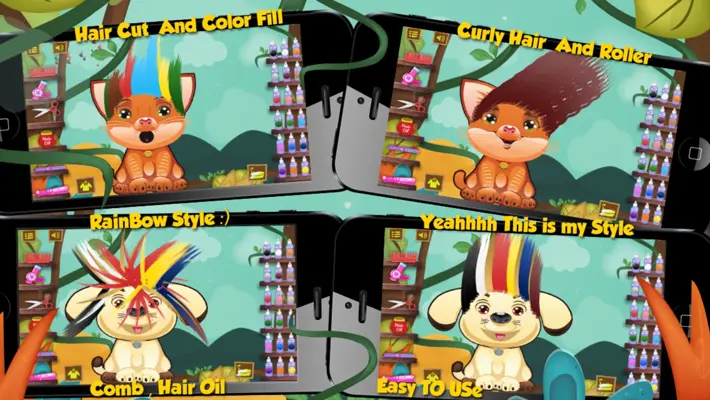 Animal Hair Salon android App screenshot 2